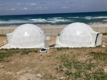 国民宿舎　千畳苑　シーサイドグランピング　エアコン設置